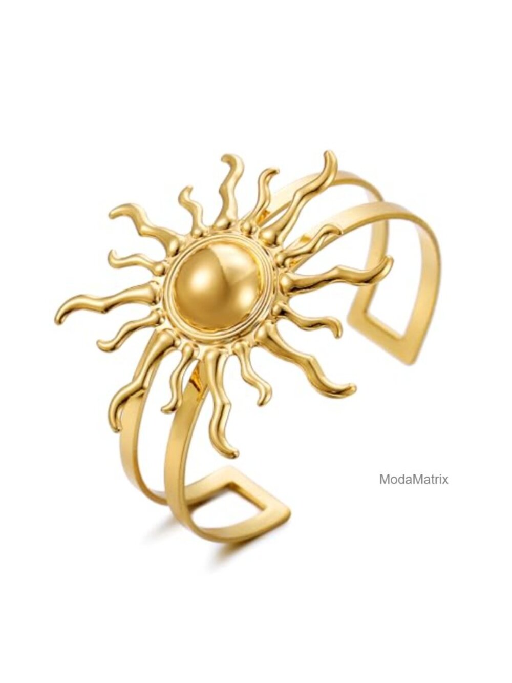 Adjustable Gold Starfish Sun Cuff Bracelet for Women Summer Beach Coastal